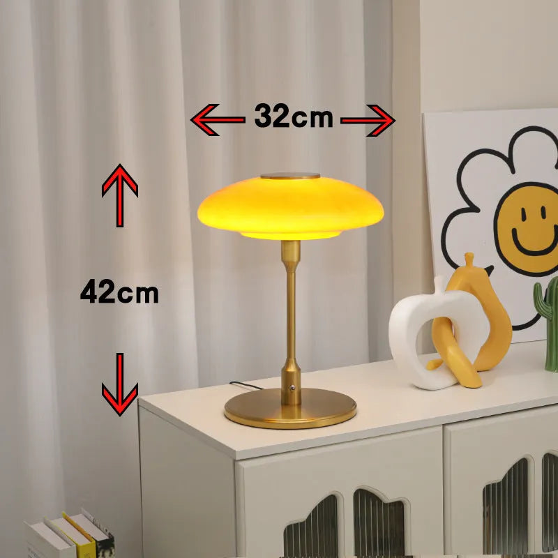 Vintage Korean-style nickel-plated bedside lamp in four colour options