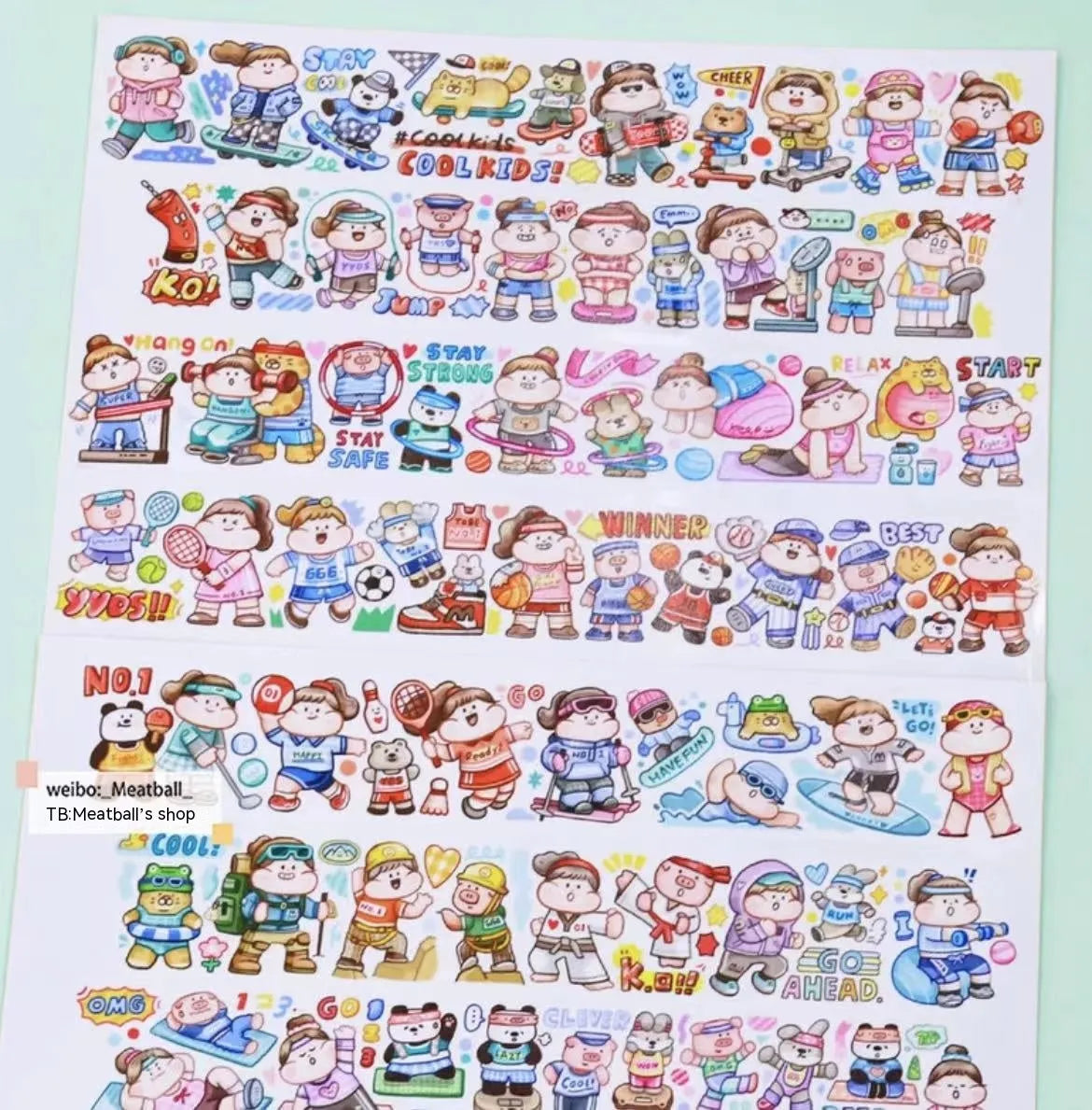 Cartoon character stickers for haemorrhoid tape packaging on Japanese paper