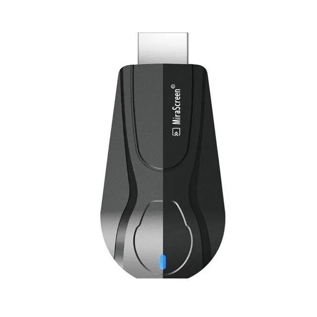 Black wireless screen player for smartphone HDMI mirroring and casting