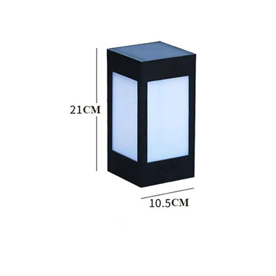 Solar garden lights with LED illumination for outdoor courtyards and tables