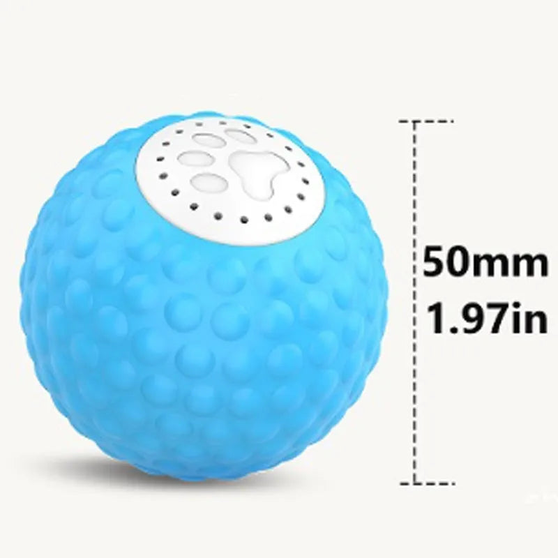 Remote control cat toy ball in blue, green and yellow colours with sound features