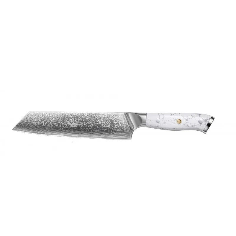 Damascus pattern VG10 steel chef knife with 21cm blade and 11cm handle