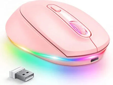 24g wireless rechargeable mouse in assorted colours with USB charging cable