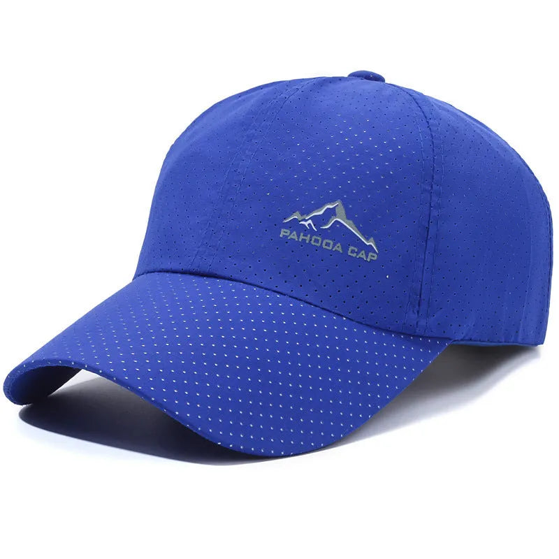 Korean-style adjustable baseball cap in polyester fabric with dome crown design for summer sun protection