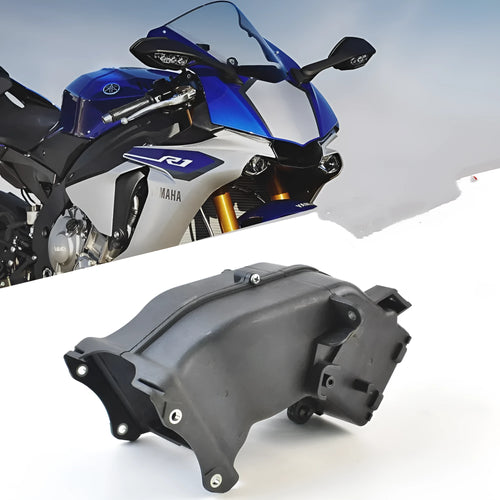 Black breathable tube ventilation pipe for Yamaha motorcycle intake system.