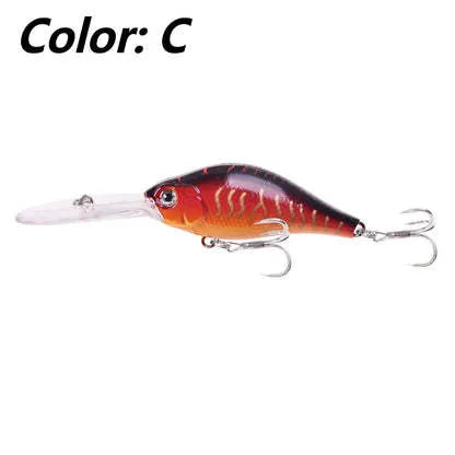 Floating rock little fat man mino fishing lure measuring 10.5cm with deep diving long tongue board