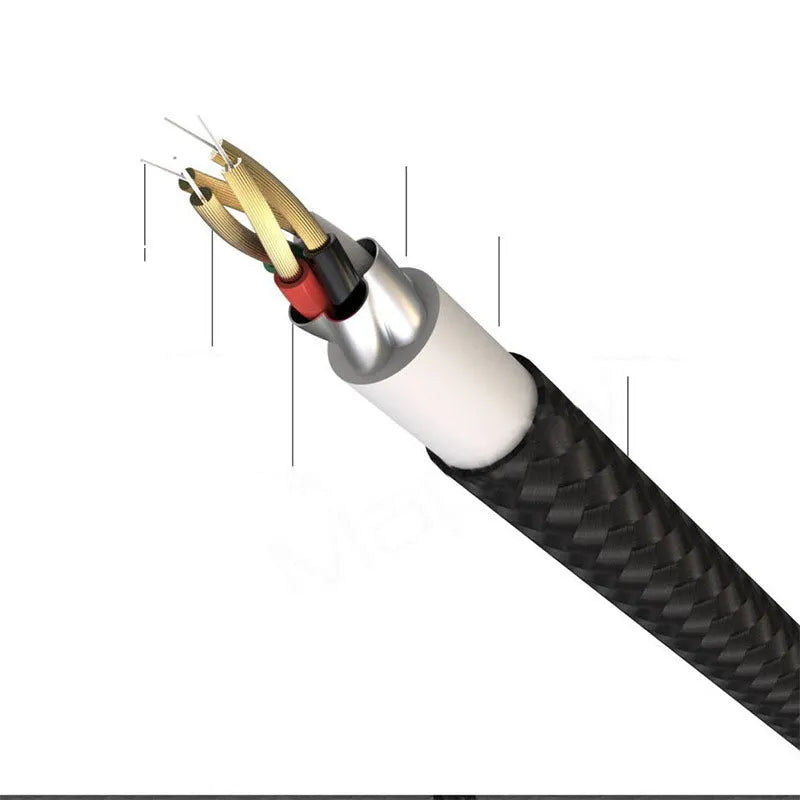 Black 1m data cable with 180° rotating zinc alloy connector for Apple Android IOS devices
