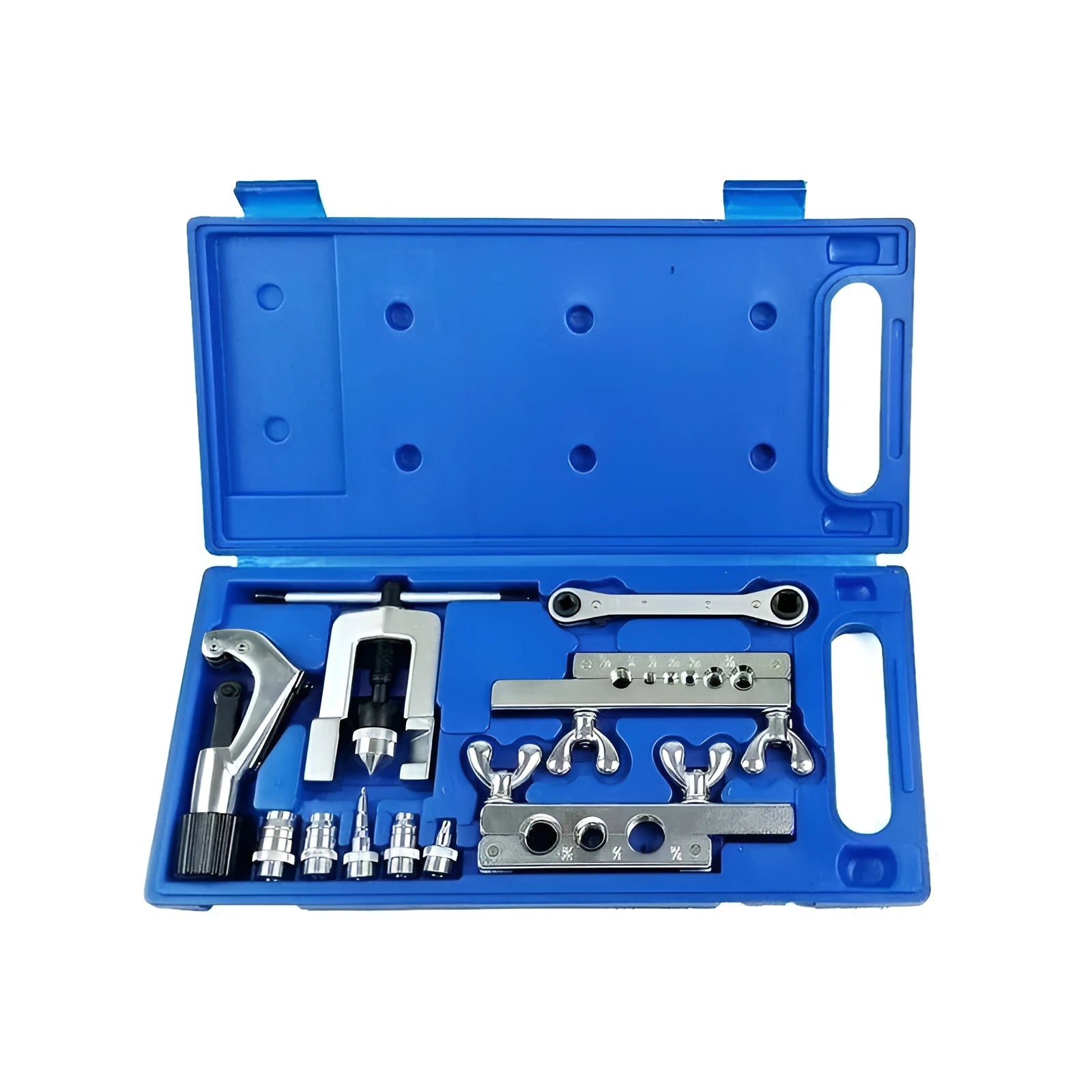Trumpet pipe expander tool set with cup-type opening design for brass instrument repair