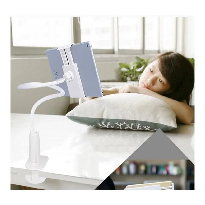 Black flexible phone mount holder with suction base and adjustable bendy arm