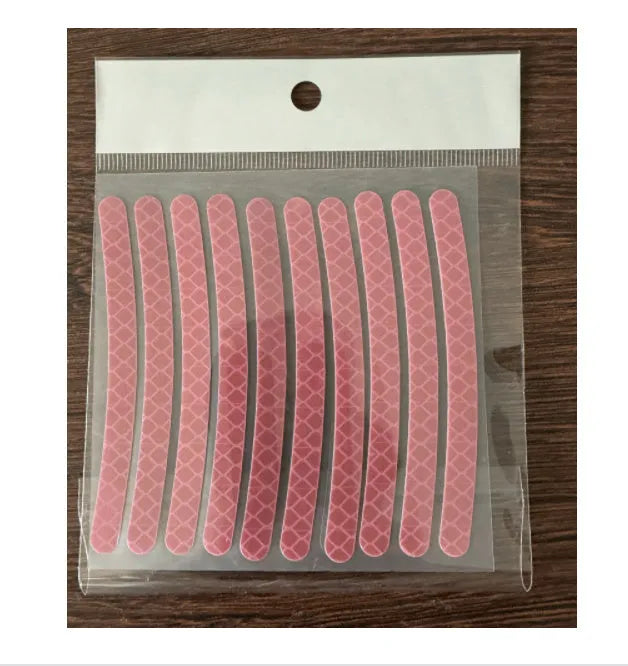 Pack of 20 arc-shaped reflective PVC stickers for car wheel hubs in multiple colours.