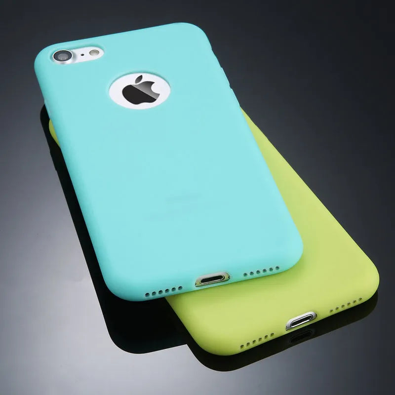 Soft silicone TPU candy colour iPhone back cover case in multiple colours