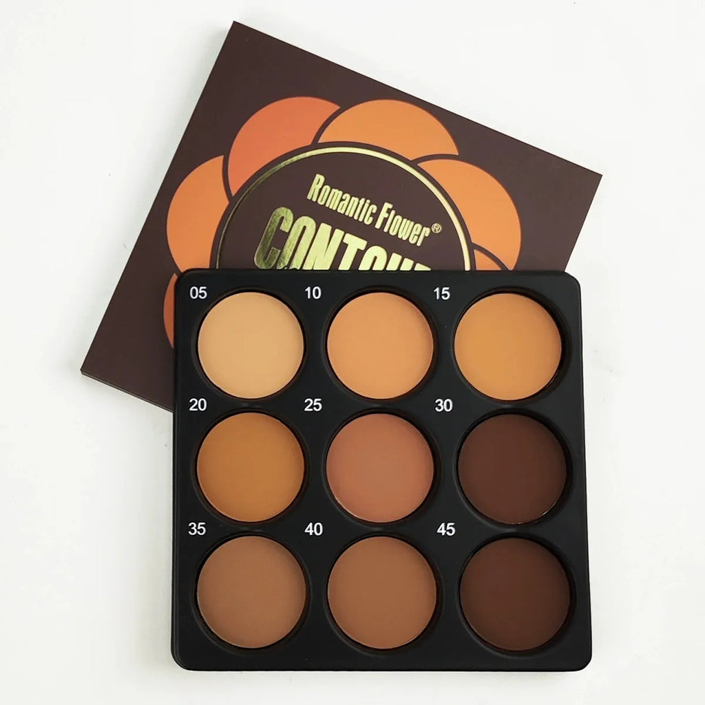 Dark matte eyeshadow palette with nine waterproof colours for punk and INS style makeup