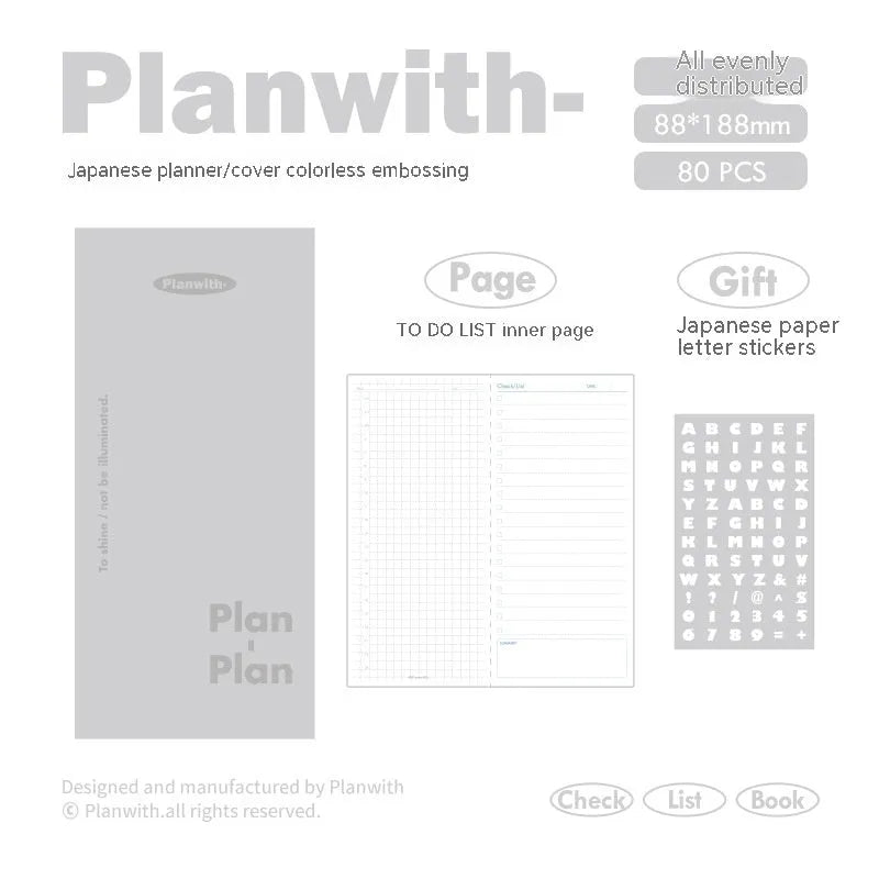 Embossed simple visual meter book notebook showing available blue, grey, purple, white, and protective cover colours.