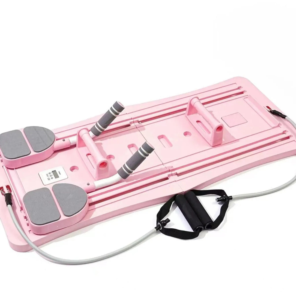 Purple foldable belly panel flat support trainer measuring 41x25cm