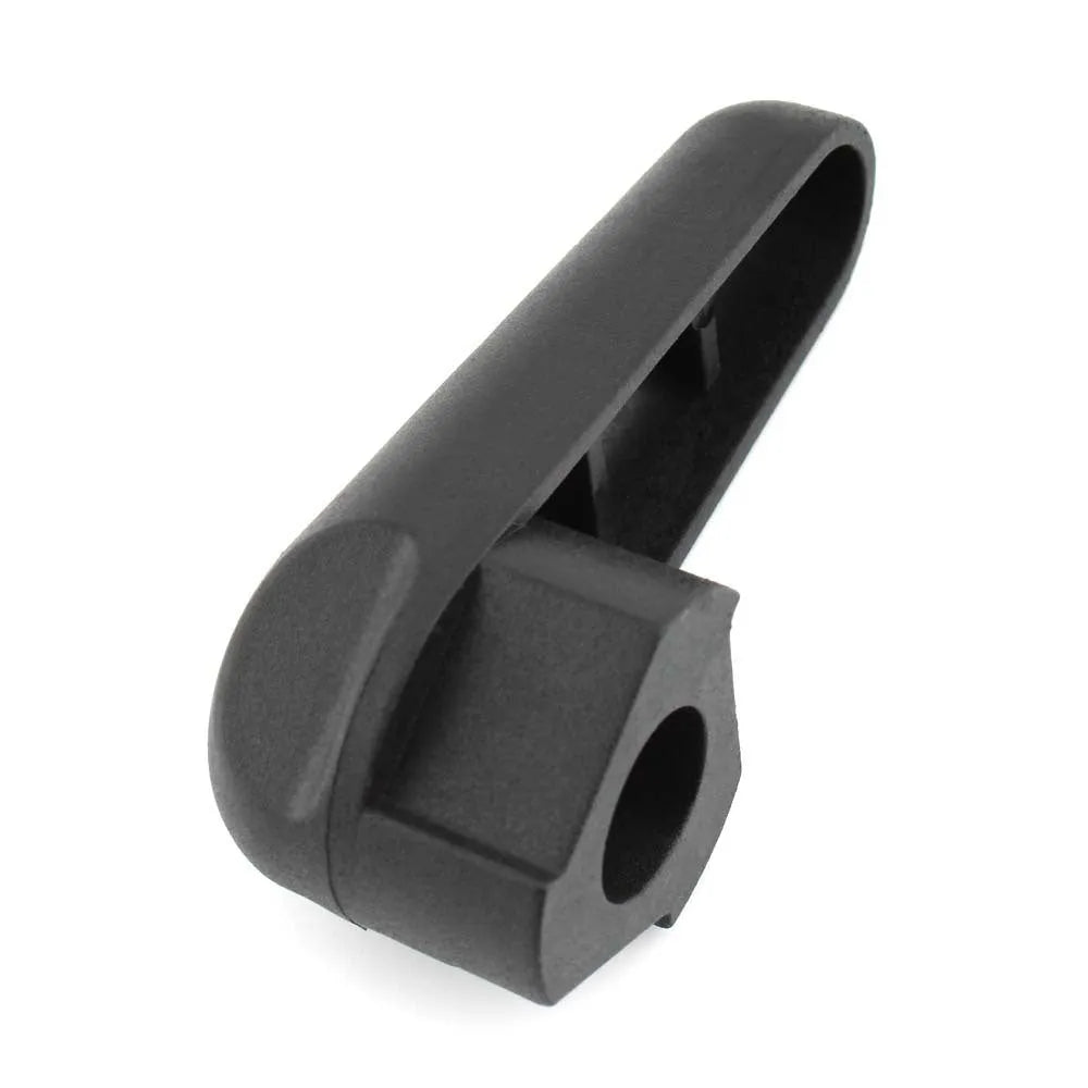 Black nylon quick-release wrench for BMW motorcycle oil cap on a 2004+ R model.