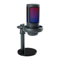 USB condenser microphone with LED lighting effects in multiple colour configurations including standard, mesh, and cantilever options