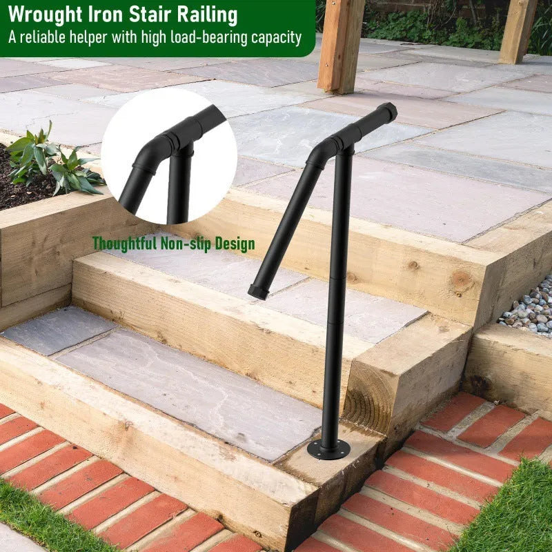 Black metal ladder support with minimalist American household design.