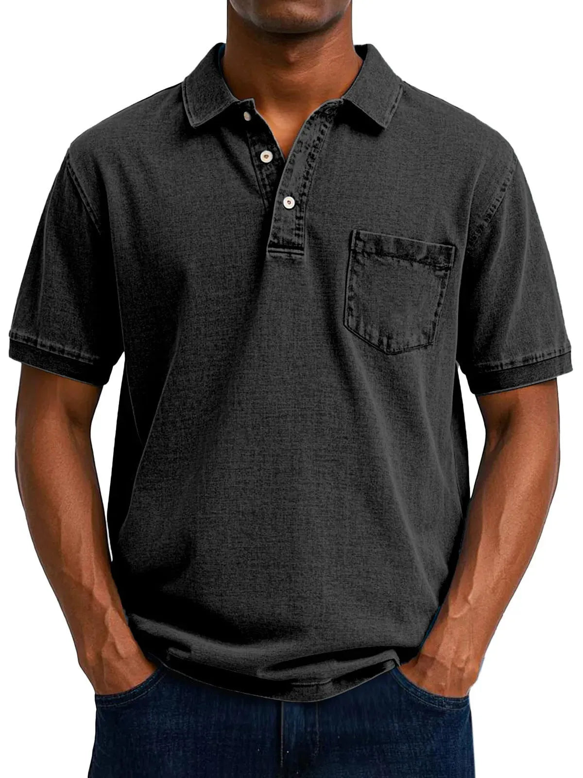 Plus size men's Korean style printed short sleeve shirt in lightweight polyester fabric