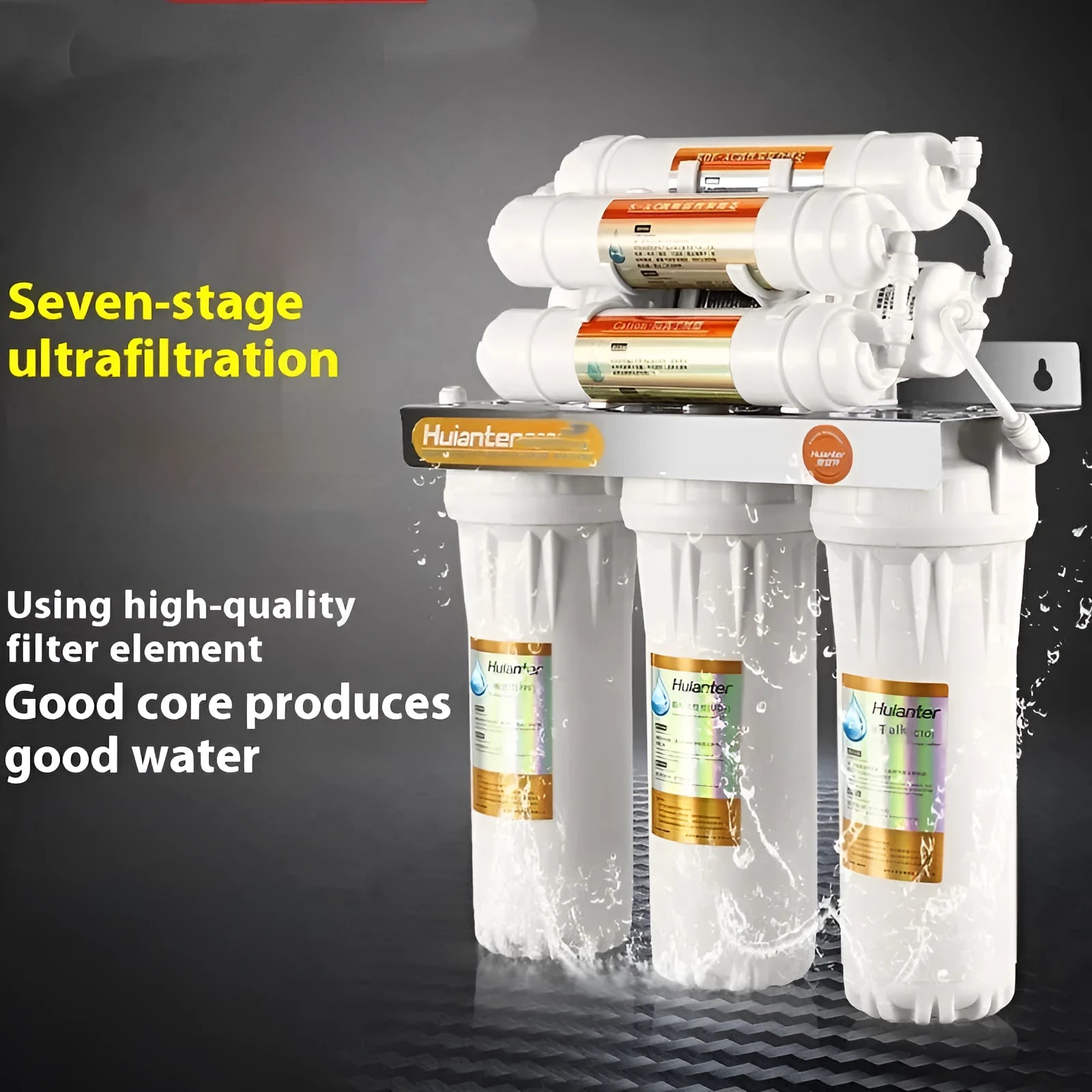 White plastic household water filter cartridge for direct drinking tap water purification