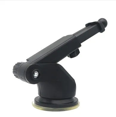 Universal telescopic car phone bracket with adjustable long rod made from black ABS plastic