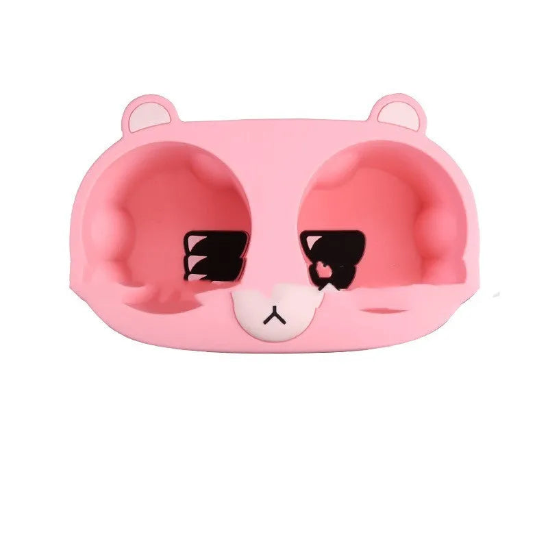Silicone grey cup holder insert with cartoon texture for car centre console anti-shake use