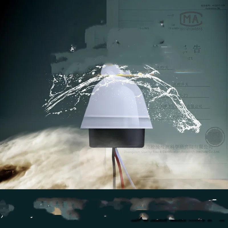 White automatic induction street lamp from AS-20 series for outdoor use.