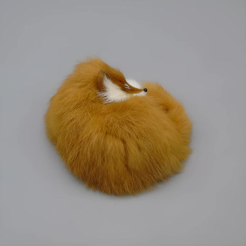 Artificial white fox fur decoration measuring 15cm long for car and home use