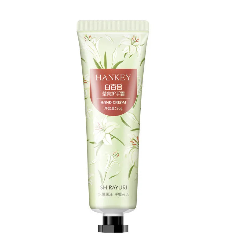 30g tube of fruit scented hand cream for moisturising dry skin.