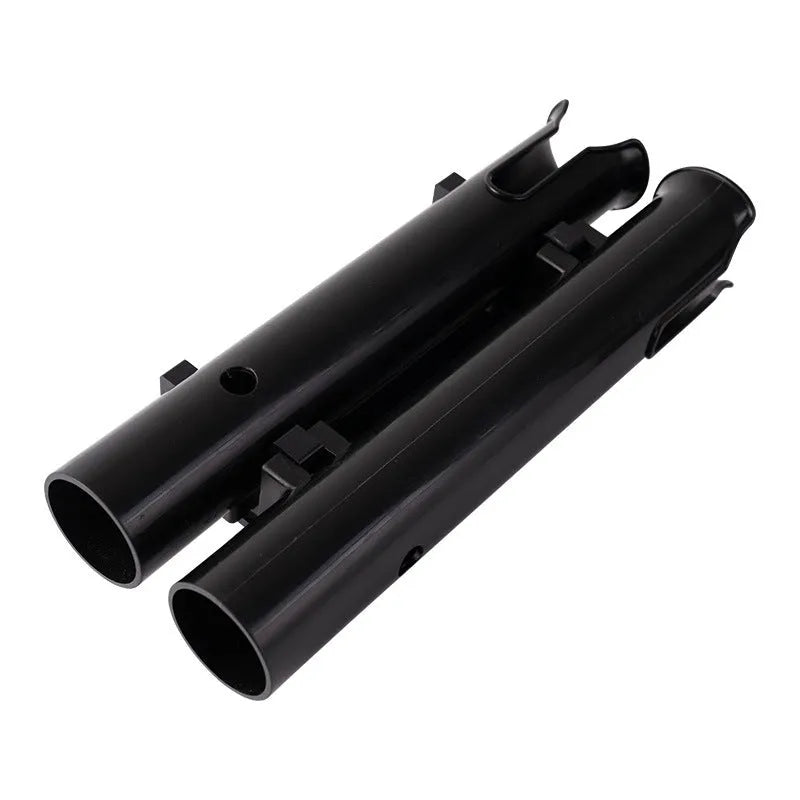Motorcycle electric bicycle fishing rod rack with double-layer plastic frame construction