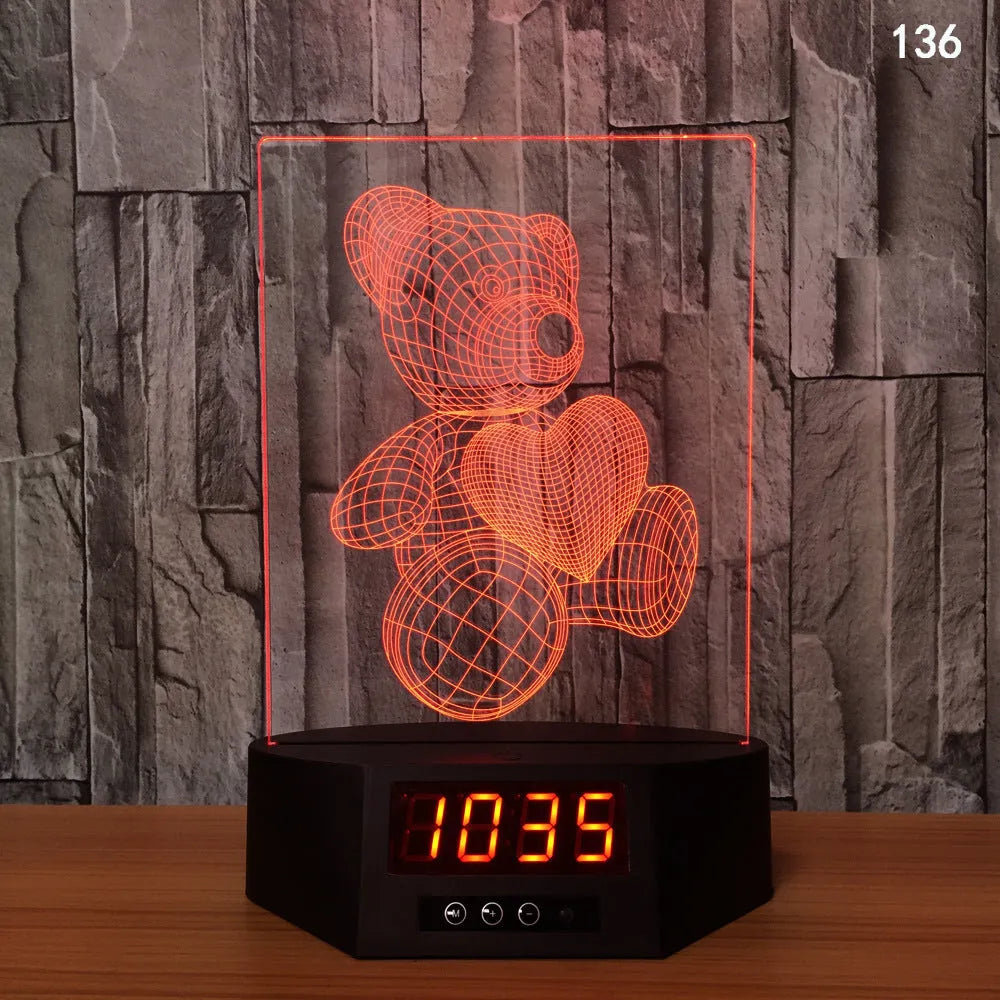 3D dolphin design LED night light with wireless charging surface and remote control