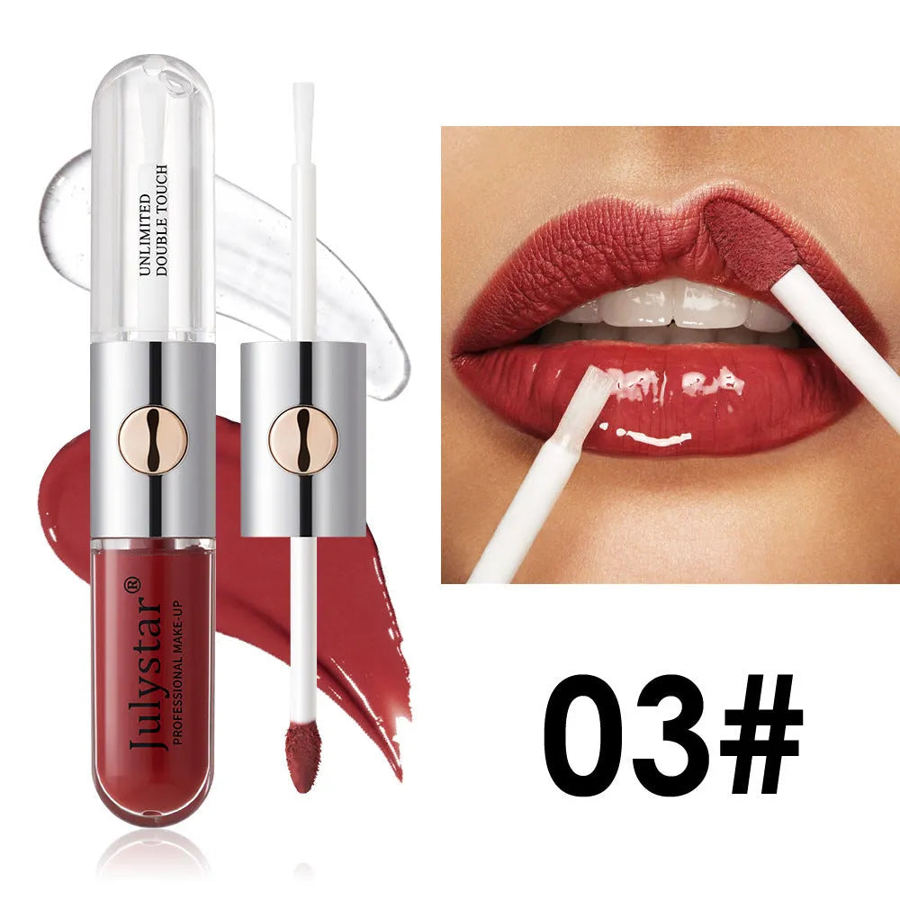 Women's lasting lip gloss tube in 6ml size with colour options 01Style to 09Style