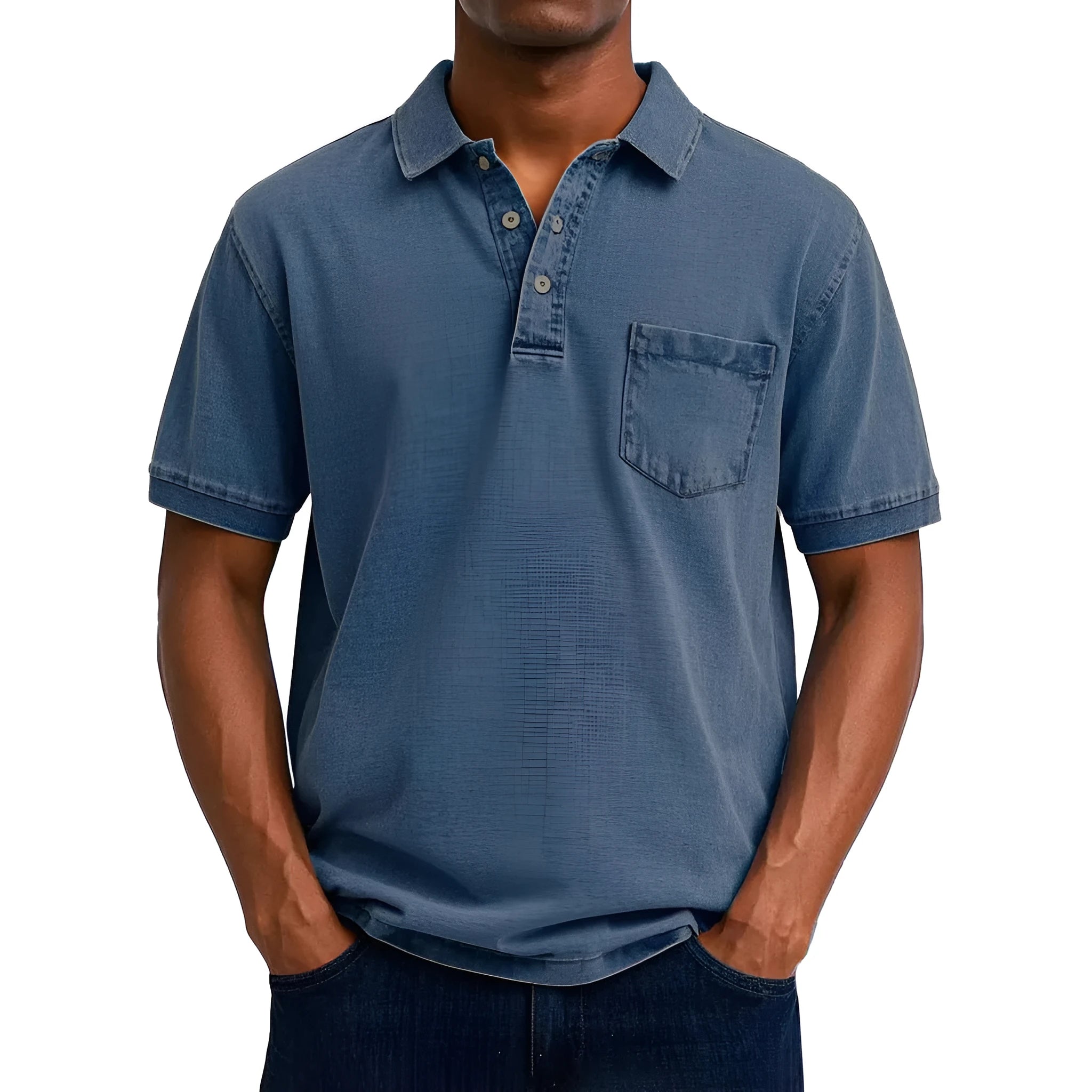 Plus size men's Korean style printed short sleeve shirt in lightweight polyester fabric