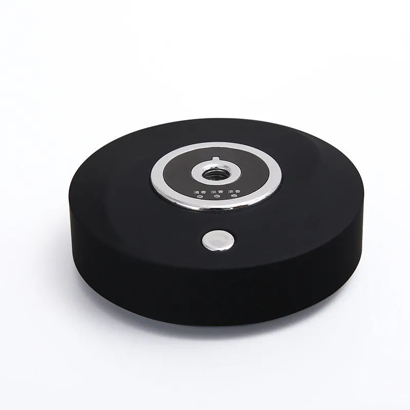 Vehicle mounted car perfume diffuser with USB cable and anti-slip pad in black, grey or white colour options