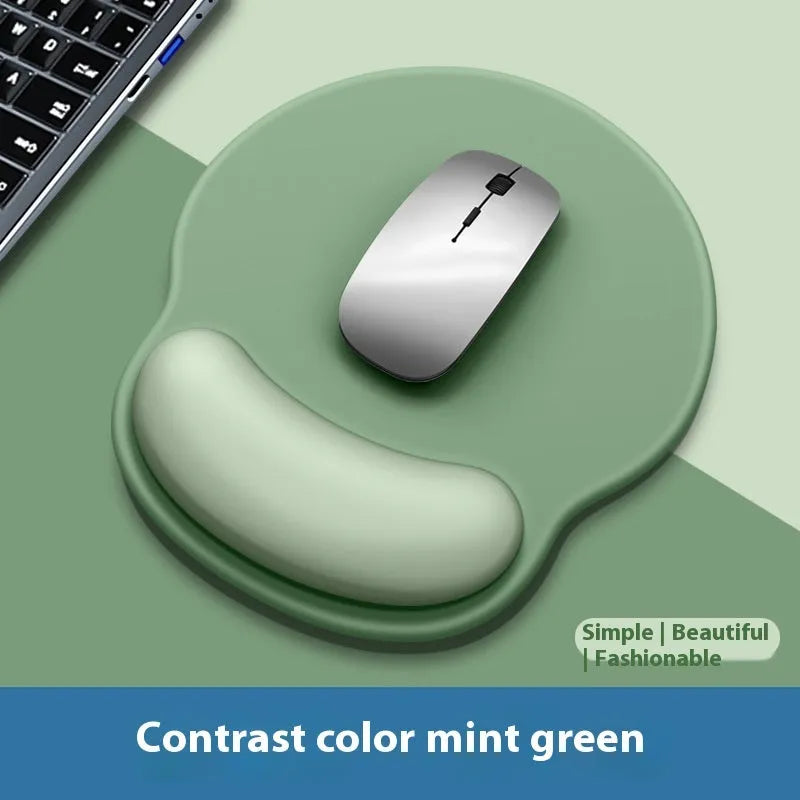 Gradient girl silicone mouse mat with wristband on desk 220x250mm