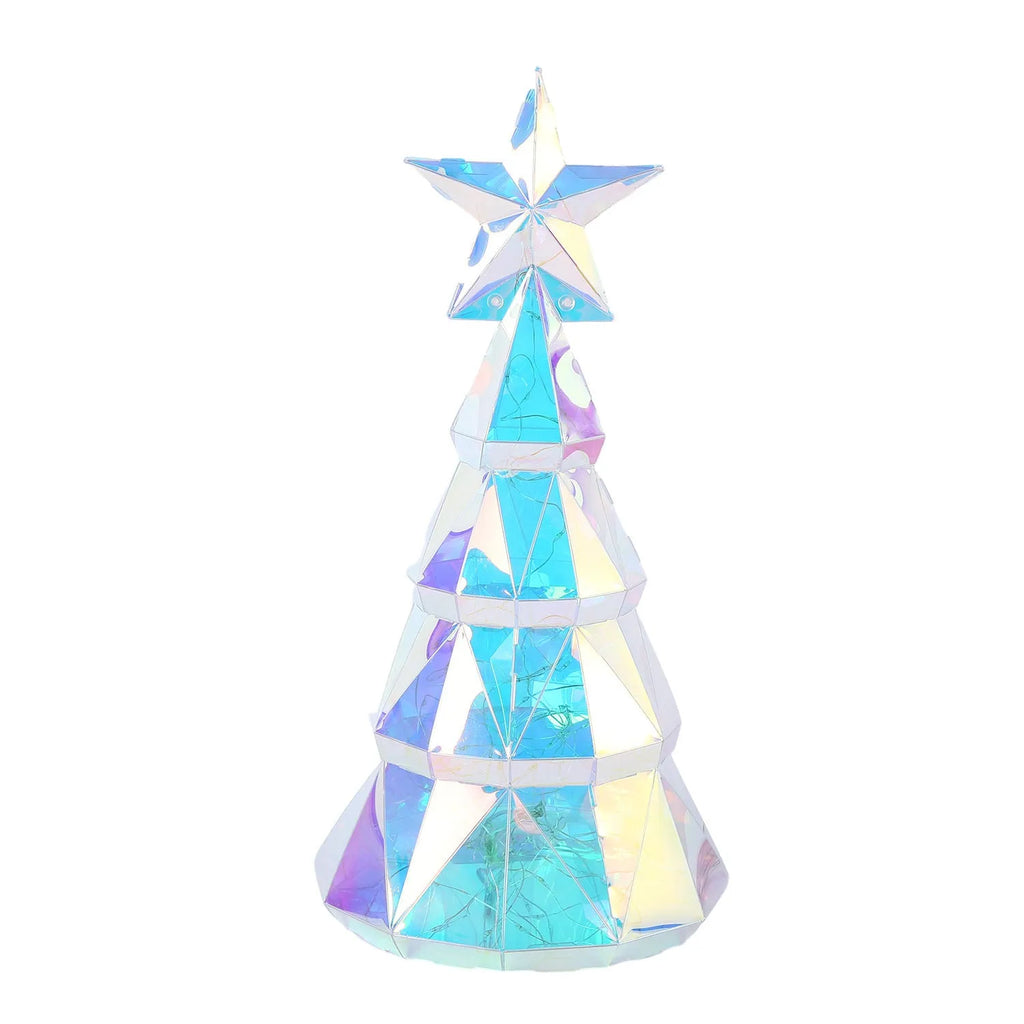 Colourful Christmas tree luminous toy decoration with cartoon style measuring 20cm height