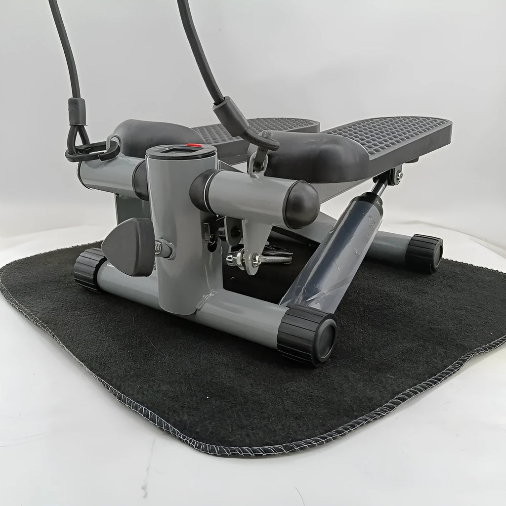 Silver grey foldable hydraulic waist slimming pedaller for home exercise