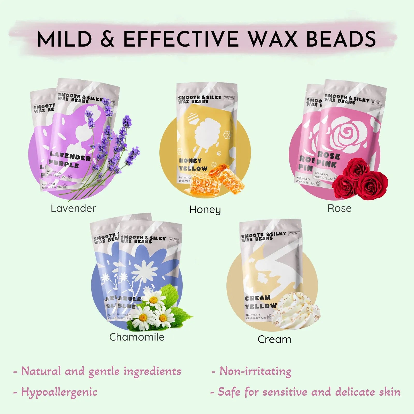 Waxing kit with 63 pieces including wax warmer, wax beans, wax sticks and lotion in black or pink colour