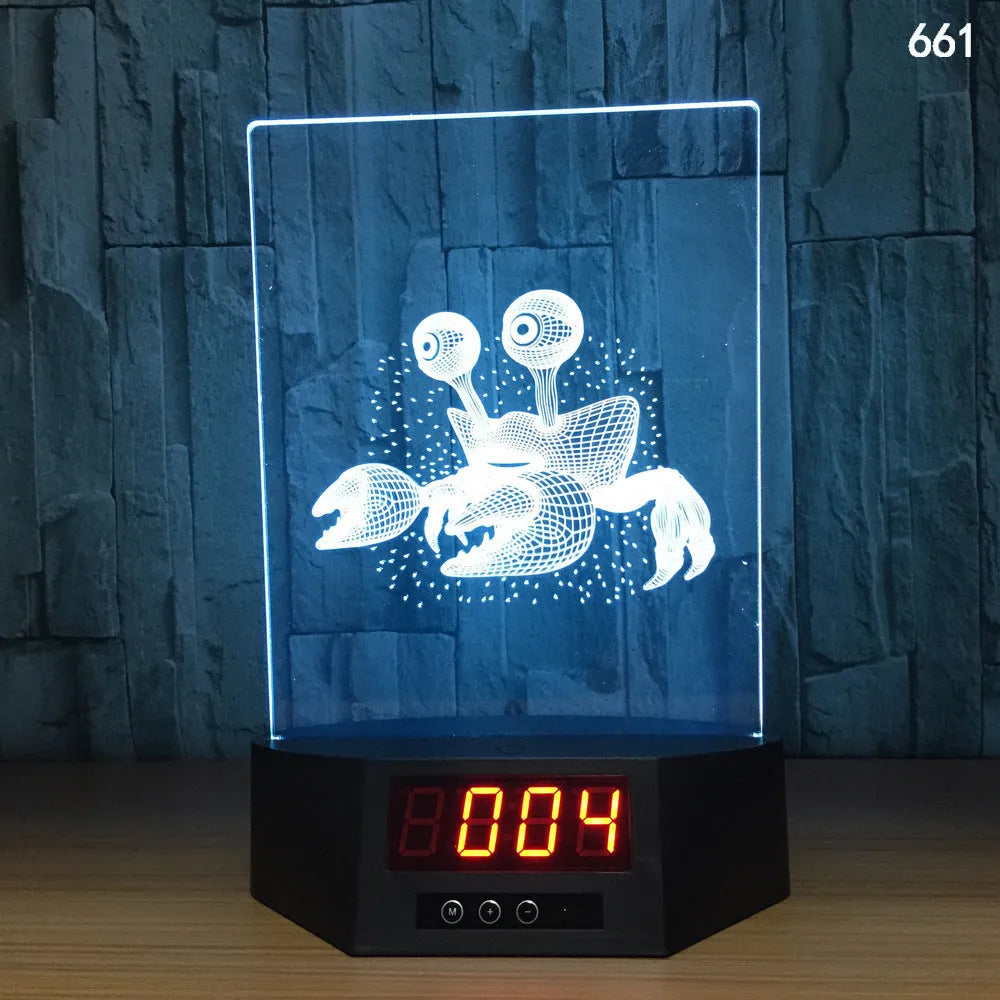 3D dolphin design LED night light with wireless charging surface and remote control