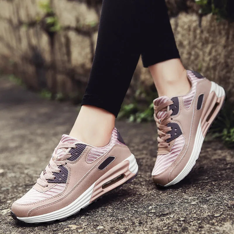 Women's casual shoes with 3.5cm low heel in beige orange, grey, and pink purple colour options