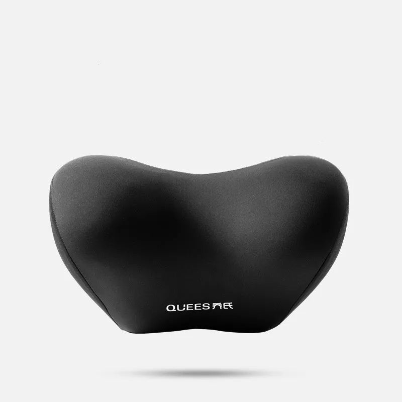 Automotive memory foam support cushion showing headrest and lumbar pillow options in grey colour