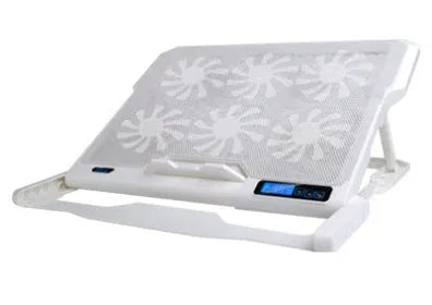 Metal mesh laptop cooling board with LCD speed control display and USB cable