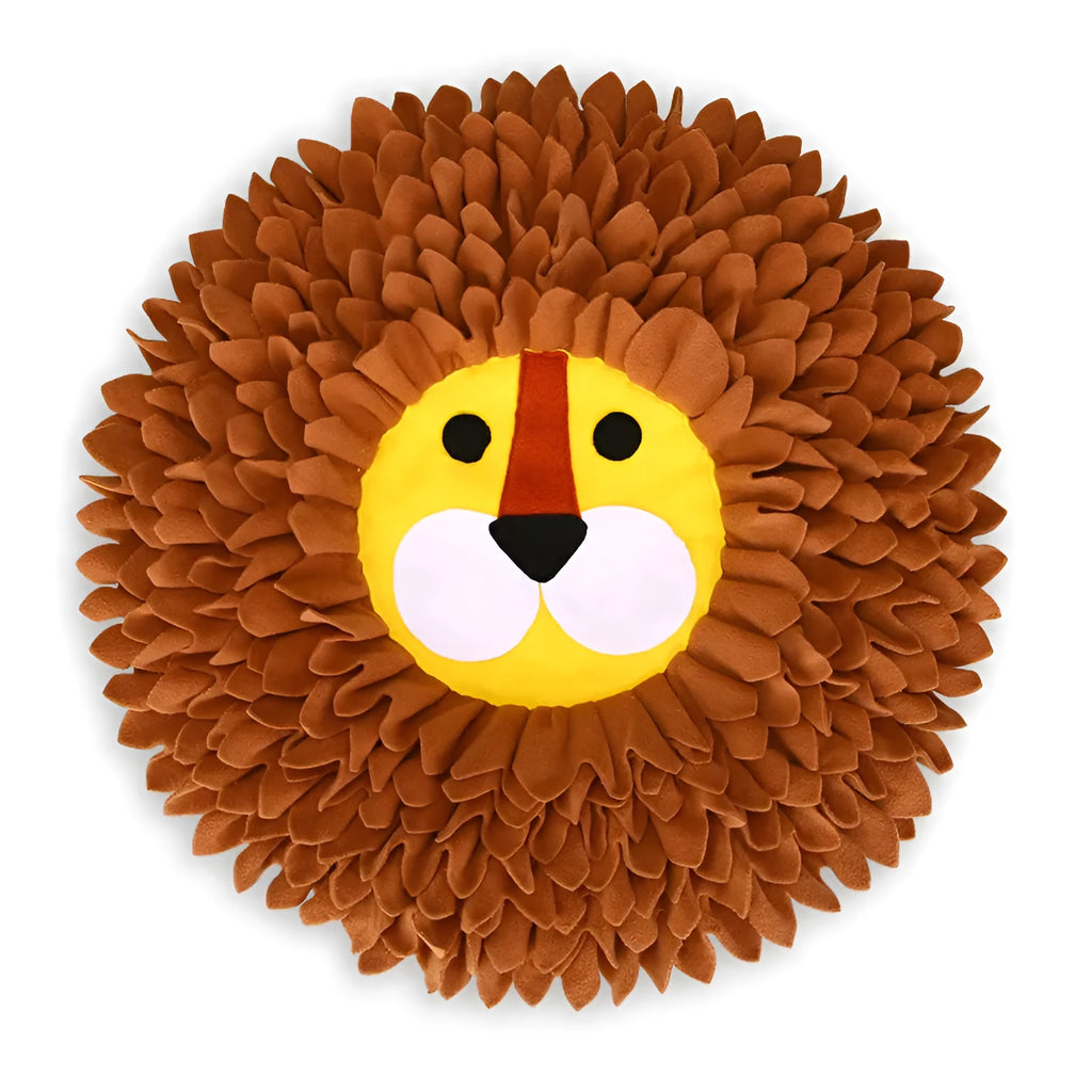Brown Yizhiwen sniffing pad measuring 33cm for dogs and cats with food-hiding compartments
