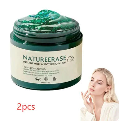 Natureerase Instant Mole Spot Removal Gel 45g container with hydrating formula