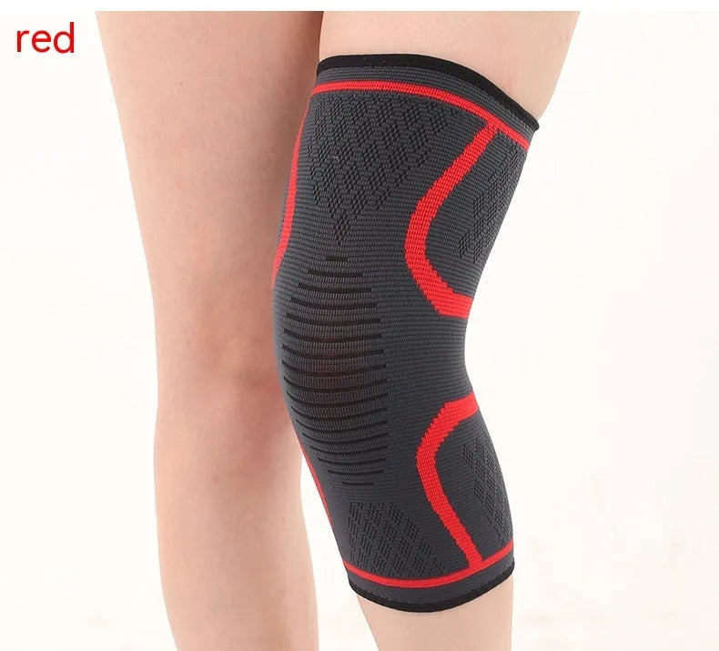 Black double corrugated sports kneecap for basketball and running
