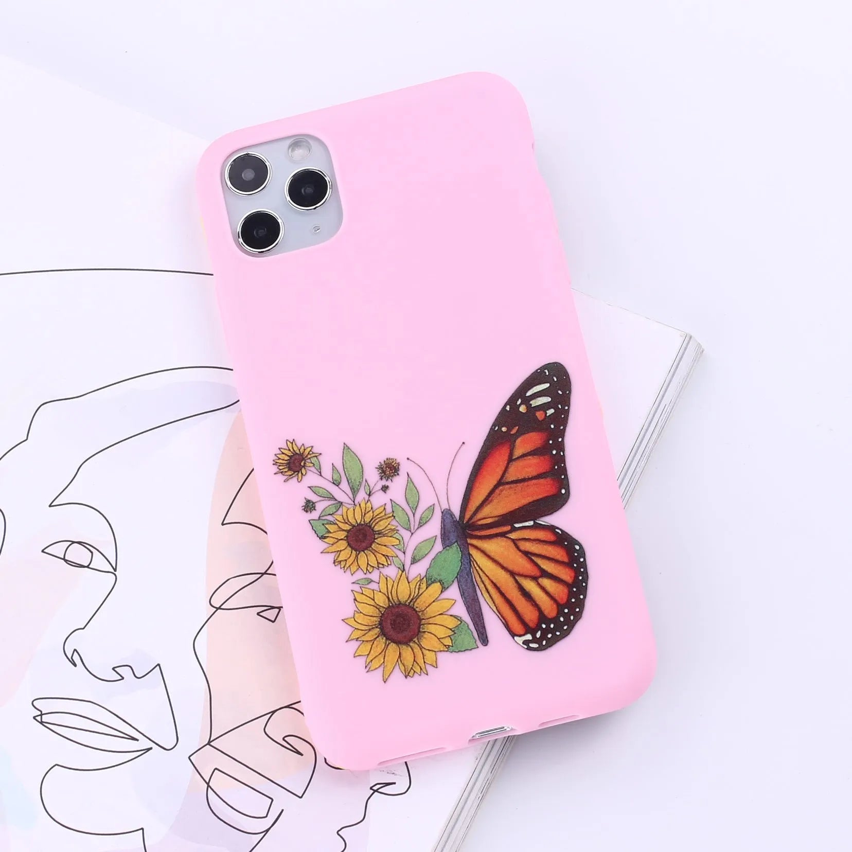 Painted TPU mobile phone back cover case for Apple iPhone in multiple colour options.