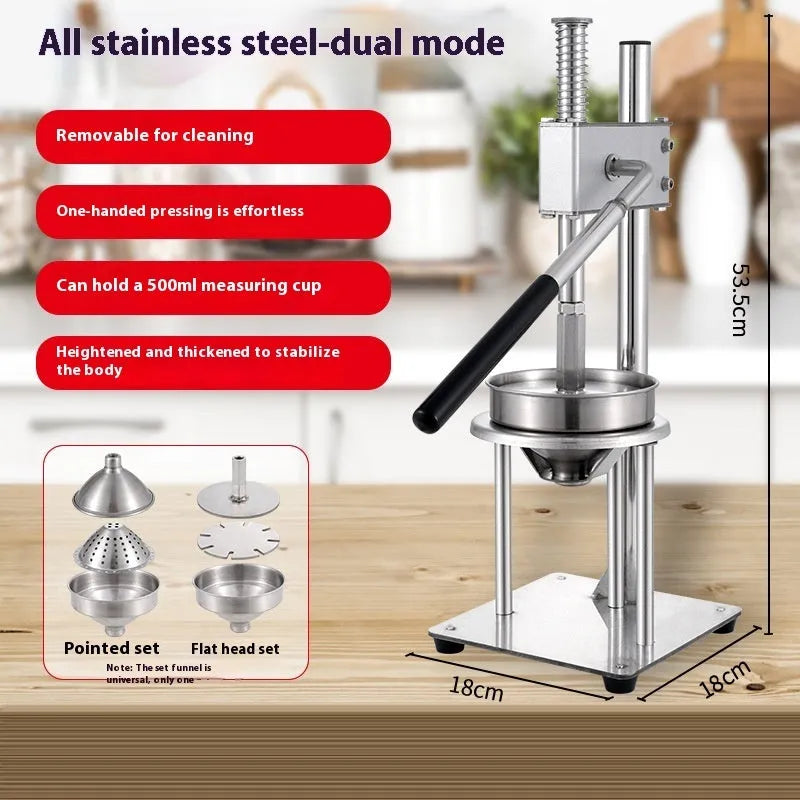 480mm manual stainless steel and plastic orange juicer with hand press lever