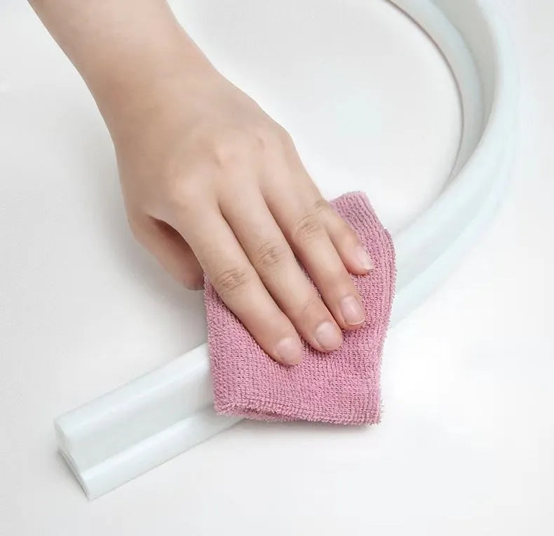 Flexible silicone bathroom waterproof strip for shower room dry wet separation in black colour
