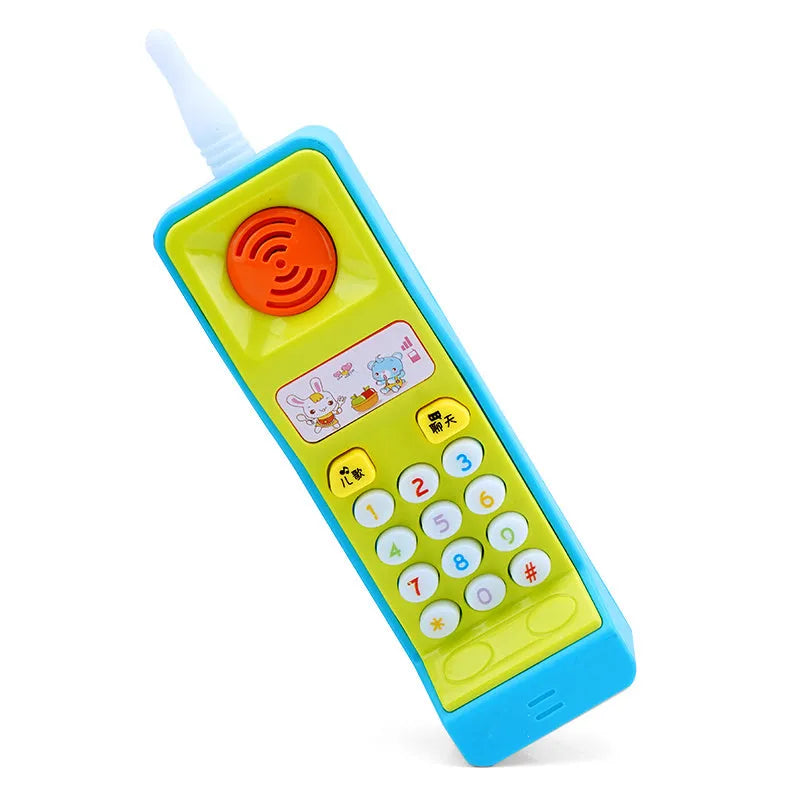 Children's educational electronic toy with cartoon animal design and sound and light features