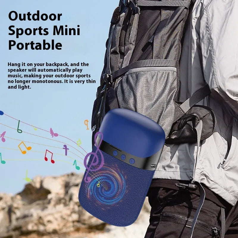 Black Bluetooth headset Bluetooth speaker two-in-one in-ear wireless device with USB charging cable