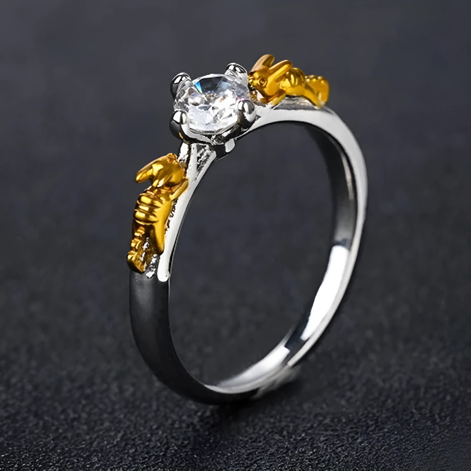 Black gold crown ring for cosplay with detailed modelling and copper construction